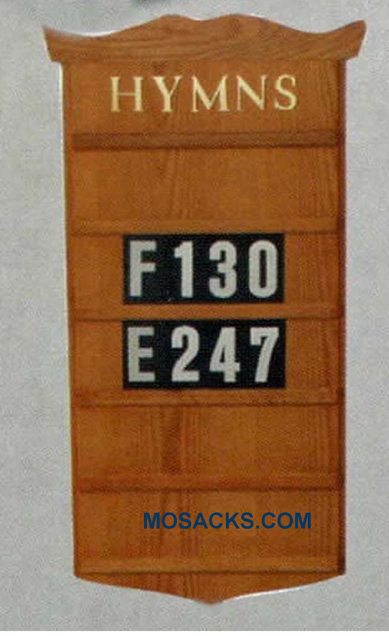 Wooden Wall Hanging Hymn Board 16" w x 34" h 40-239H.