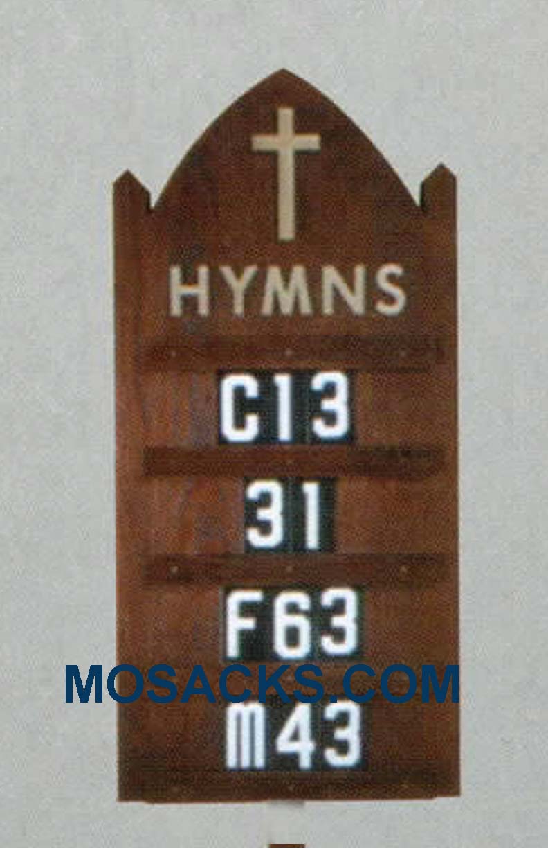 Wooden Hanging Hymn Board 15" w x 30" H 4290T