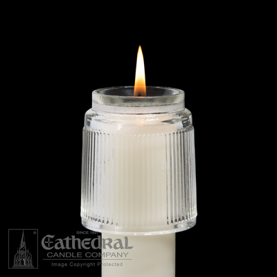 Candle Followers Rex Glass 11/16 - 3/4 Inch 308-92200101, Cathedral Candle Rex Glass Candle Followers
