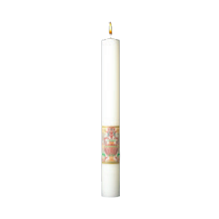 Classic Paschal Candle Investiture™ Coronation of Christ Complementing Altar Candles