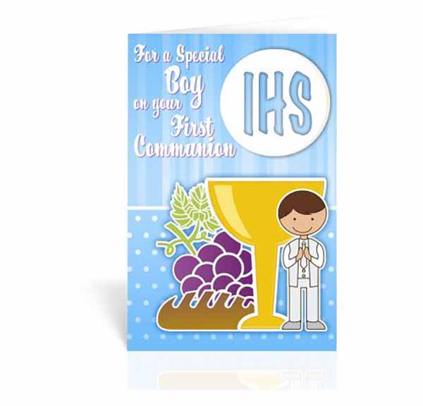 First Communion Greeting Card For Boy 12-FC-9204