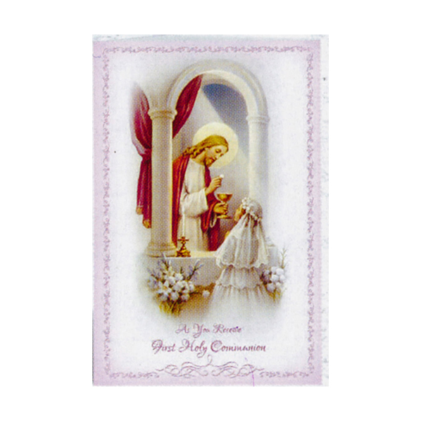 First Holy Communion Greeting Card for Girl 12-FC-9209