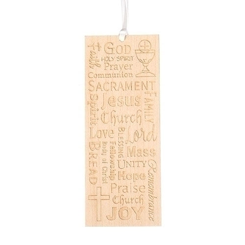 First Communion Wood Bookmark 20090