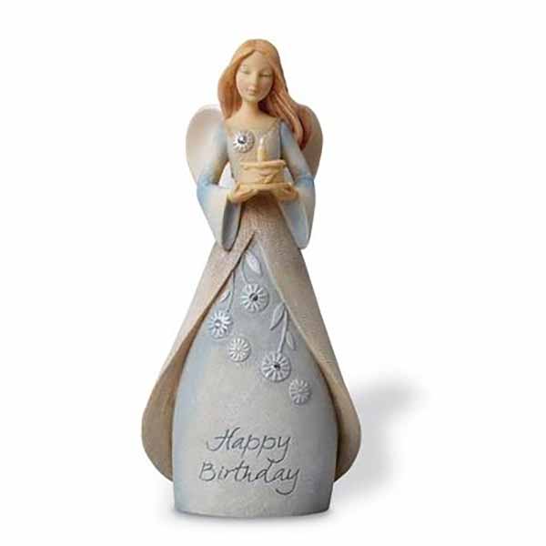 Foundations Angel Happy Birthday Mini Figurine 4.33" 258-4025646
