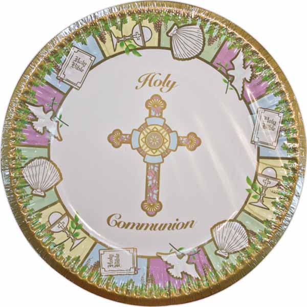 Holy Communion 9" Dinner Paper Plate 23409