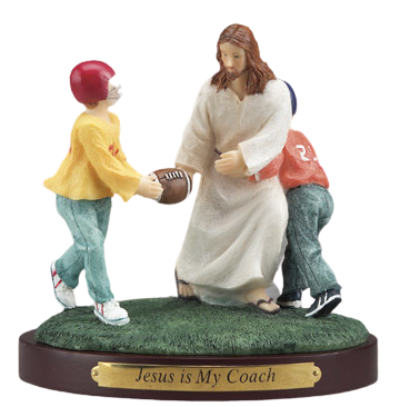 Sports "Jesus Is My Coach" Football Figurine #13976