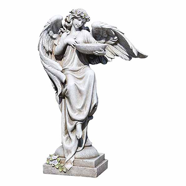 Joseph's Studio Angel With Bird Bath Statue