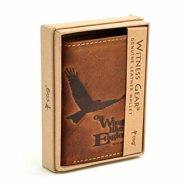 On Wings Like Eagles Leather Wallet