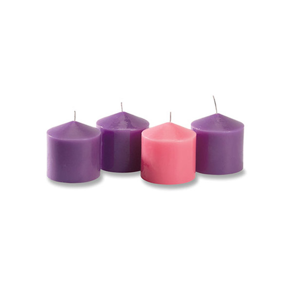Sacred Tradition 3 Inch Pillar Advent Candles 478-KD171
