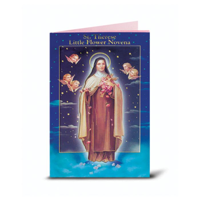 St. Therese Novena and Prayers Book 12-2432-341 is 3.75" x 5-7/8" and 24 pages beautifully illustrated with Italian Fratelli-Bonella Artwork and original text by Daniel A. Lord, S.J.