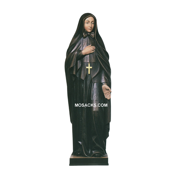St Frances Cabrini Carved Linden Wood Statue-839 - Mother Cabrini 3' and 4' statue
