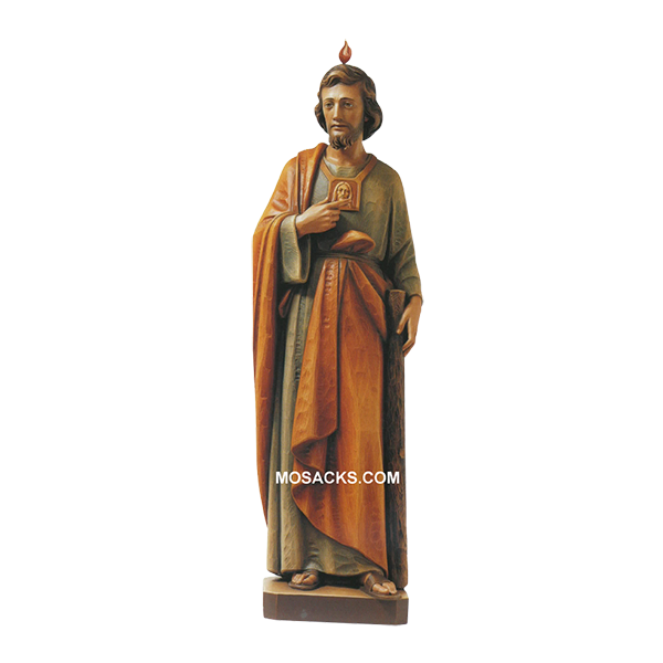 St Jude Carved Linden Wood Statue-529 - St Jude 3' and 4' statue