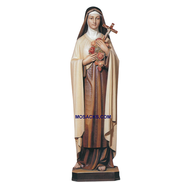 St. Therese Of Lisieux Hand Carved Linden Wood Statue-842