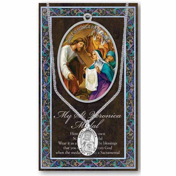 St. Veronica necklace St. Veronica Pewter Medal 1-1/16" h 950-558