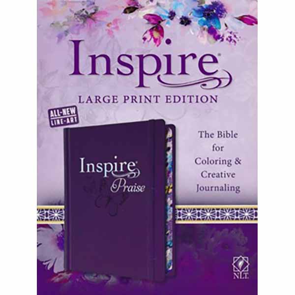 NLT Inspire Praise Bible: Large Print (Purple)