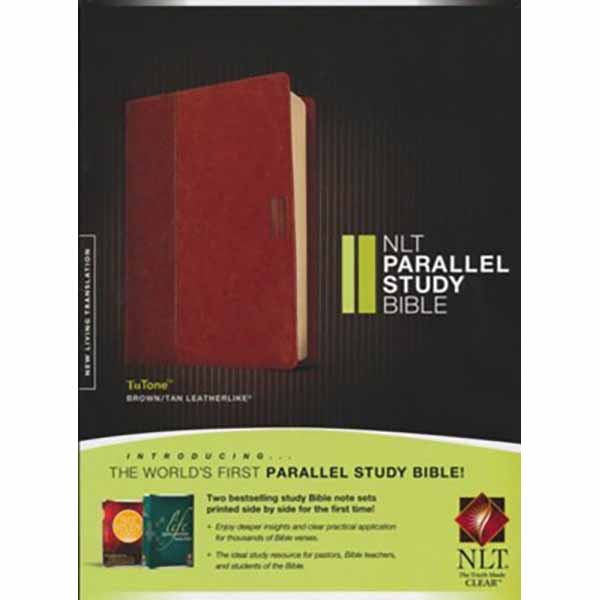 Tyndale Parallel Study Bible Tutone Brown Tan-NLT9781414359991