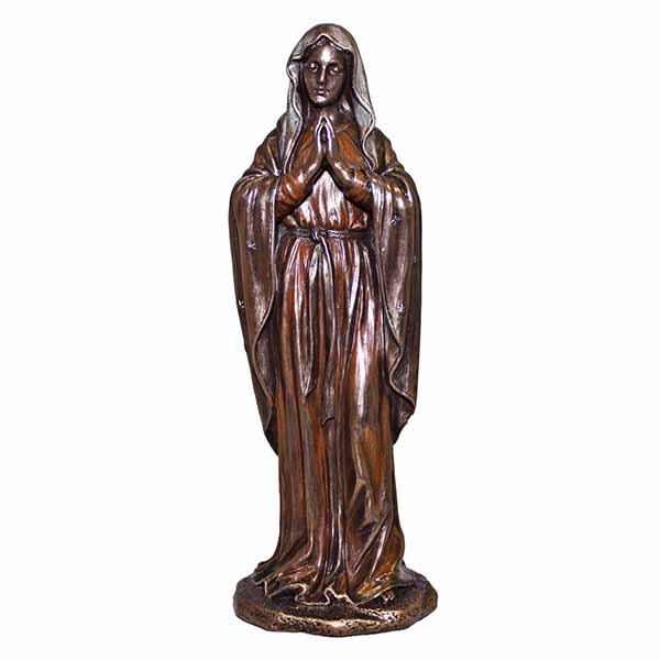 Adoring Virgin Veronese Bronze, 11 3/4"