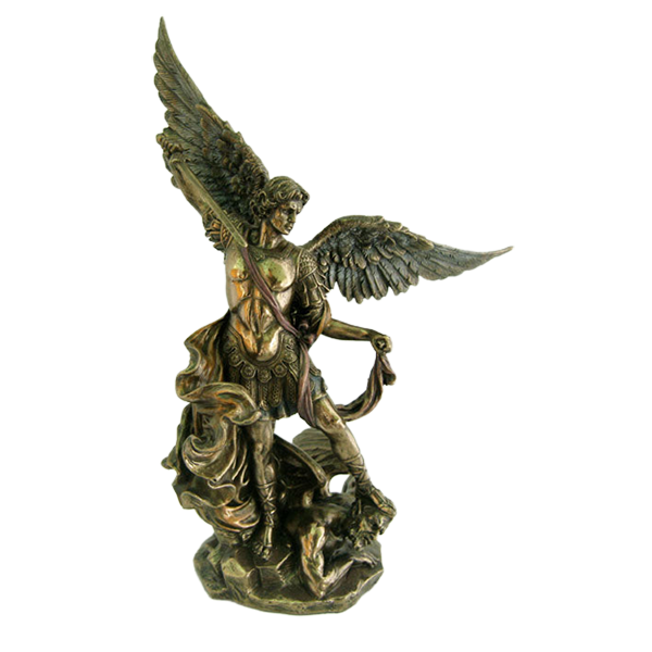 St. Michael the Archangel Veronese Bronze Statue 10"", SR-74997