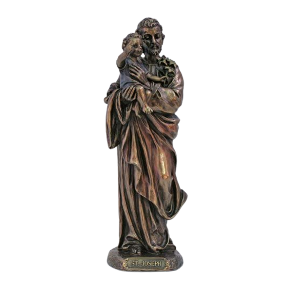 Saint Joseph with child Veronese Bronze Statue 8" SR76039