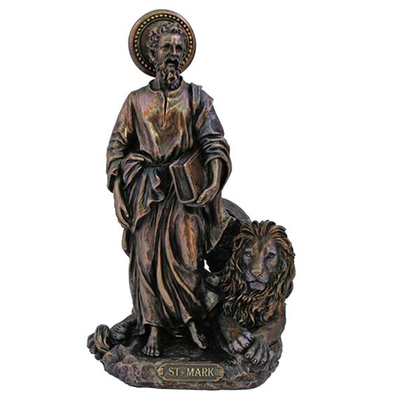 Saint Mark with a lion Veronese Bronze Statue 8" SR76031