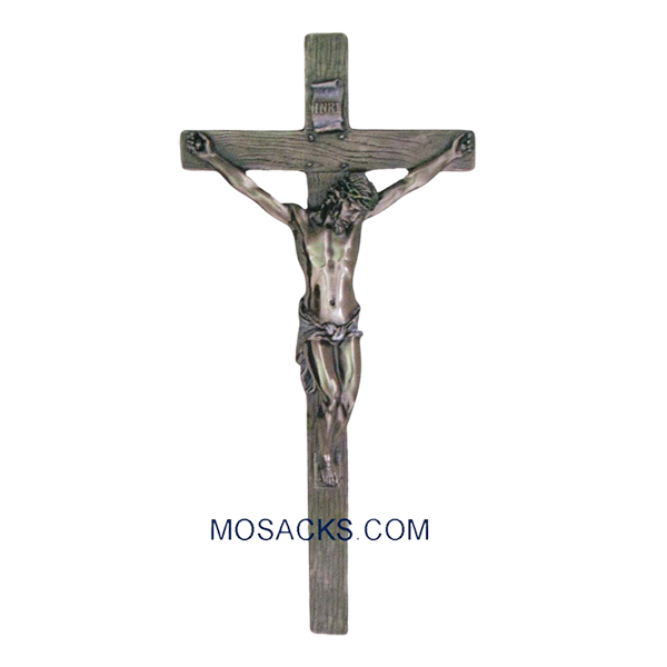 Hanging Crucifix Veronese Bronze, 13" High, SR-75596