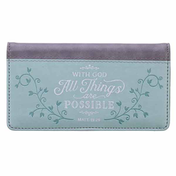With God All Things Are Possible Checkbook Cover